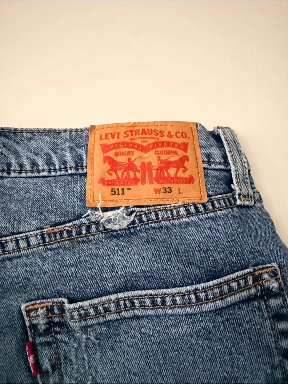 Levi's 512 Medium Blue Men's Denim Jean Shorts